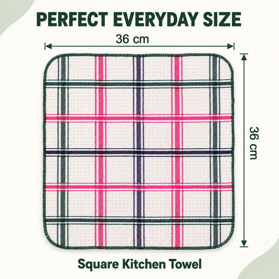 Multipurpose Dish Cleaning Cloth Set For Daily Kitchen Wiping (3 Pc 36x36 Cm)