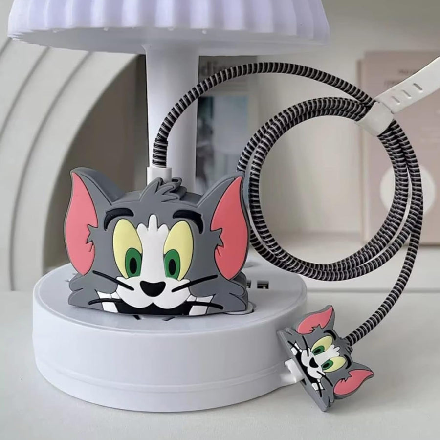 Cartoon Character Silicon Charger Case Cover For Ip 18-20w (Mix Design 1 Pc)