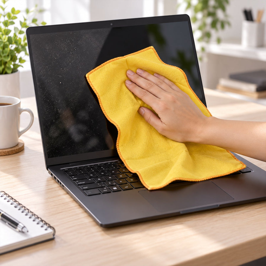 Yellow Cotton Duster Cloth For Daily Home And Kitchen Cleaning (3 Pc 46x46 Cm)